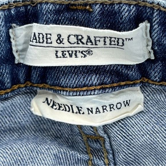 Levis Made & Crafted Jeans Mens 31x27* Blue Needle Narrow Slim Fit Stretch Denim - Picture 3 of 16